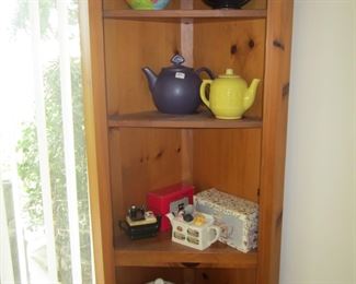 Corner Cabinet w/ teapots