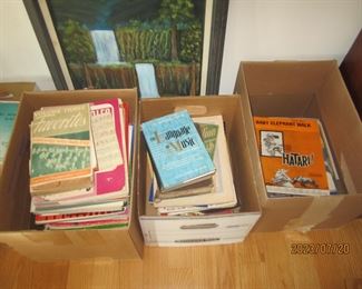 Sheet music and music books