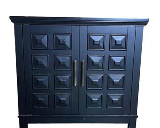 2 Door Geometric Black Cabinet