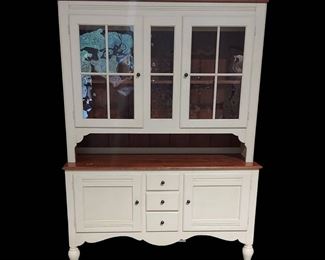 Cute 2 Piece Ethan Allen Country Cupboard