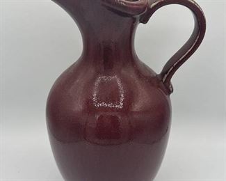 Pottery Barn Palermo Red Rustic Farmhouse Ceramic Pitcher