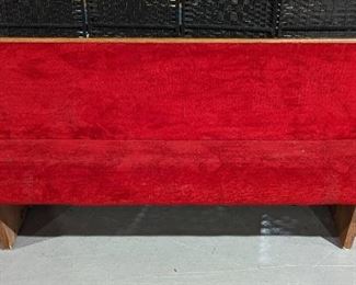 Vibrant Red Church Pew