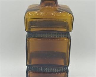 Vintage Amber Apothecary Bottle