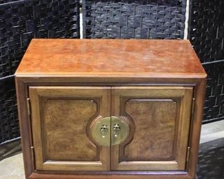 Vintage Asian Nightstand Side Cabinet