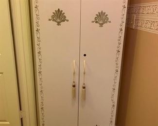 Hand-painted White Cabinet great for Bathroom, Bedroom or Laundry Room