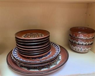 Pitcher, , bowls, saucers, plates