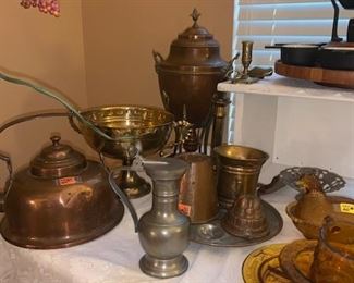 Copper, Brass, Nickel    Antique Danish made wares 