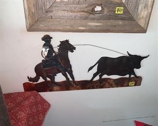 Metal Cowboy Decor