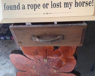 Wood slab Clock needs battery and hands