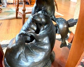 Bronze Otter & Trout ~ Artist, William & David Turner