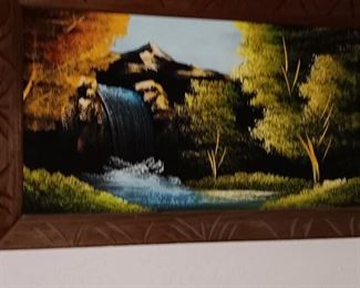 OIL ON VELVET PAINTING