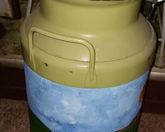 PAINTED MILK CAN