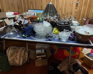 Ping pong   And stuff. Punch bowl set etc