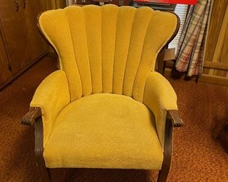 Dated vintage channel back chair 