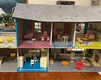 Vintage Doll House with furniture
