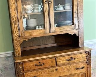 Gorgeous Narrow Antique China Cabinet