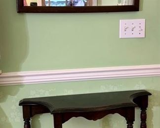 Hall Mirror & Table.  Both older