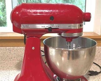 KitchenAid Mixer in RED!! Works great