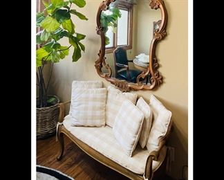 French country bench