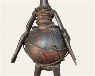 Nyamezi Calabash Carved Wood African Tribal Art Figurine