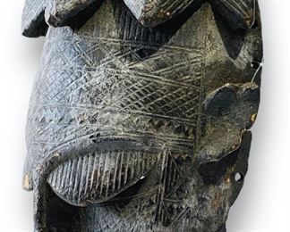 Sese Carved Wood Tribal Mask African Art