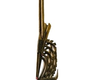 Old Bambara Chiwara Carved Wood Statue African Tribal Art Figurine