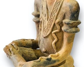 Old Djenne Mali Terra Cotta Stone Figurine African Tribal Art Statue