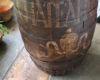 Antique French wine barrel