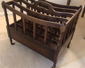 Mahogany magazine rack