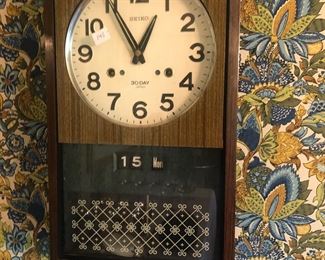 Mid century Seiko wall clock