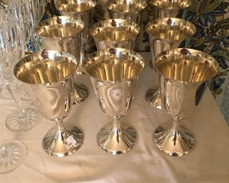 Silver plate goblets