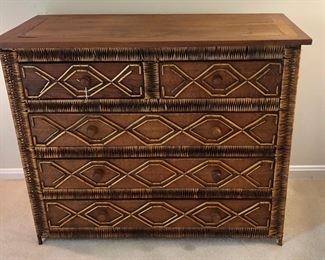 Rattan dresser