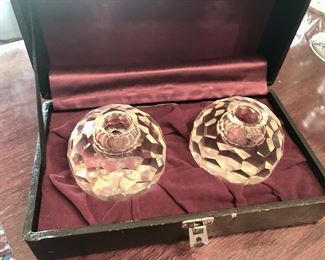 Crystal candle holderes