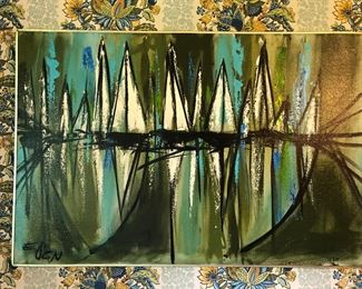 Mid century oil on canvas