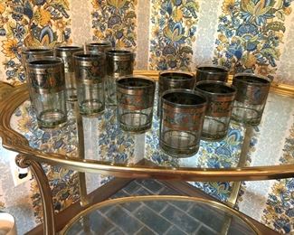 Italian Brass bar cart