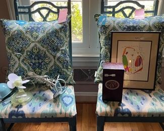 Pair Bamboo Style Chairs