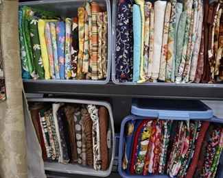 Lots of great upholstery fabrics.  Yardage varies.