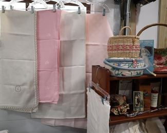 Antique and vintage fabric table linens for repurposing