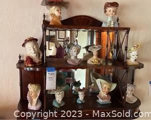 wcameo girl head vases collection1331 t