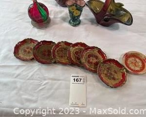 wcoasters and flowers vases vintage design1671 t