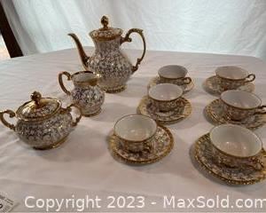 wforma bavaria gold tone tea set1521 t