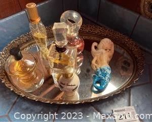 wmirror tray with cologne collection2111 t
