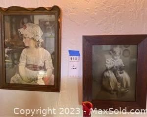 wvintage photographs in frames and glass1101 t