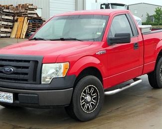 2009 Ford F-150 Single Cab Pickup Truck, VIN # 1FTRF12W99KC95761, 112760 Miles Showing On Odometer 112760