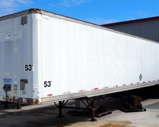 1997 53' Stoughton Enclosed Semi Trailer, VIN # 1DW1A5323VS139444, Double Wheel Dual Axle