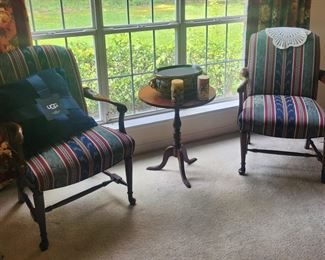 Pair side chairs, several NEW UGG pillows