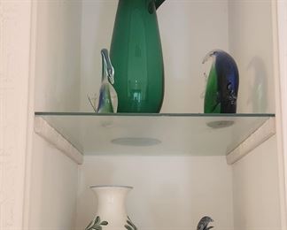 Art glass and pottery