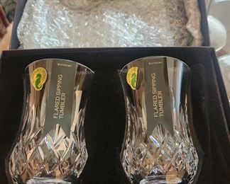 small Waterford crystal tumblers, new