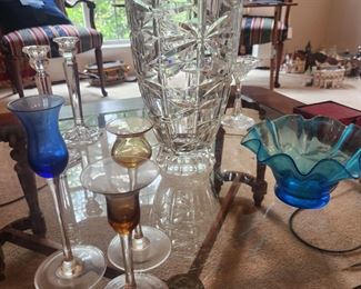 Shannon crystal vase and art glass