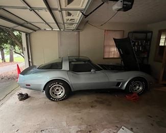 1982 Chevrolet Corvette - light blue with T Tops